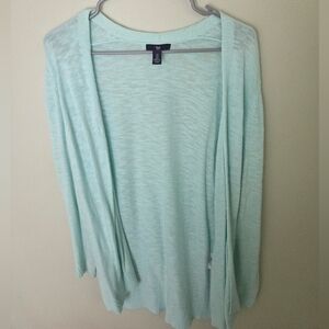 GAP Light Mint Open-Front Cardigan